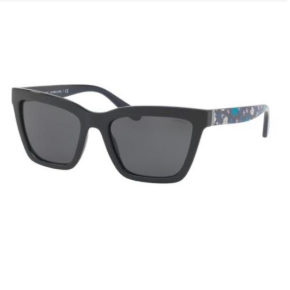 Coach Black and Blue Electric Floral Woman’s Sunglasses - includes Coach case!
